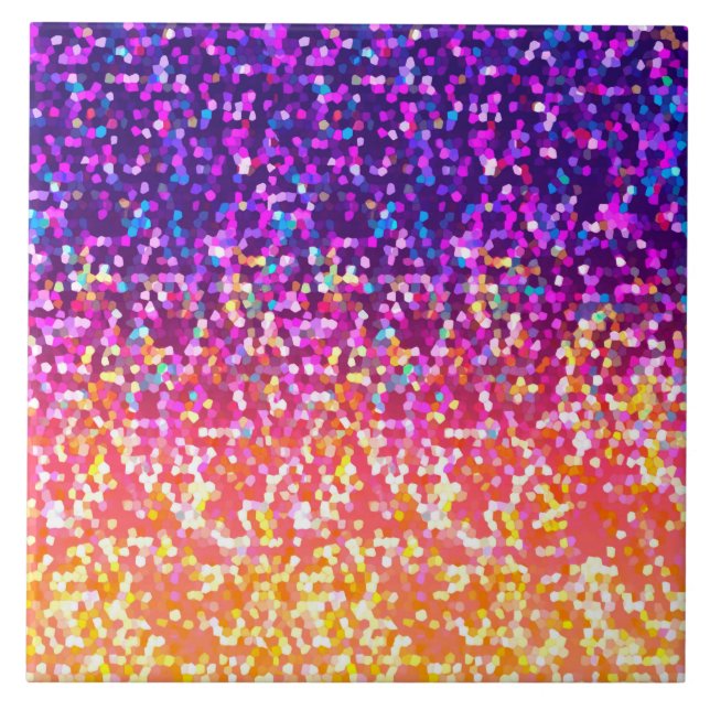 Carreau Graphique de Parties scintillant de mosaïque (Devant)