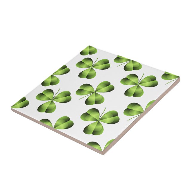 Carreau Graphique shamrock à trois feuilles (Côté)