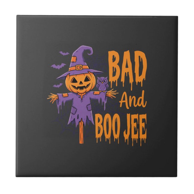 Carreau Graphisme Épouvantail Halloween Bad And Boo Jee (Devant)
