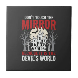 Carreau Graphisme Monde des Diables Miroir Hanté Halloween