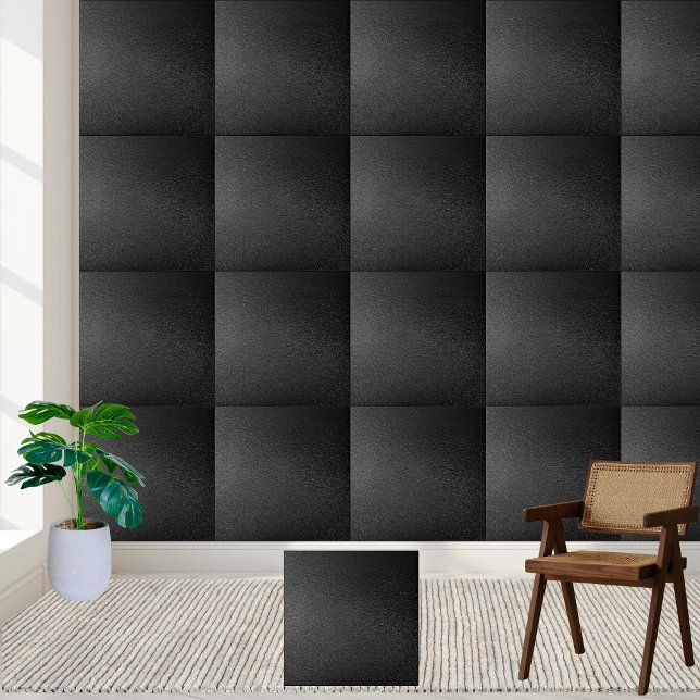 Carreau Gras noir texturé élégant et durable (Bold Black Textured Stylish and Durable Ceramic Tile)