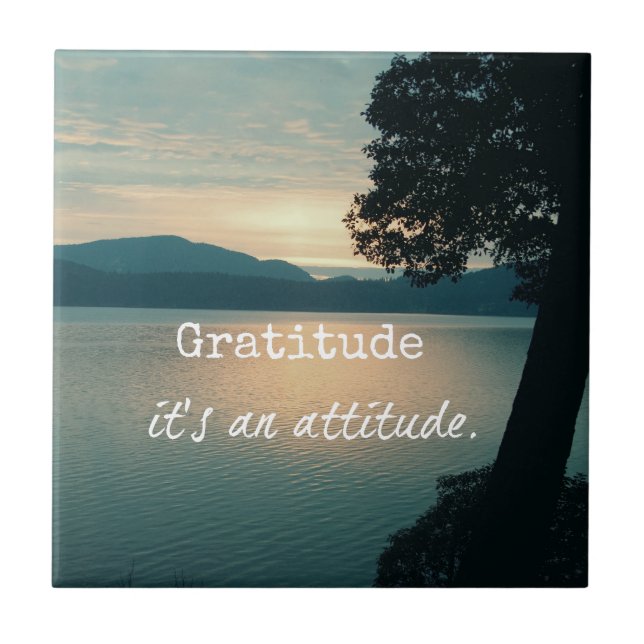 Carreau Gratitude : C'est une citation d'attitude (Devant)