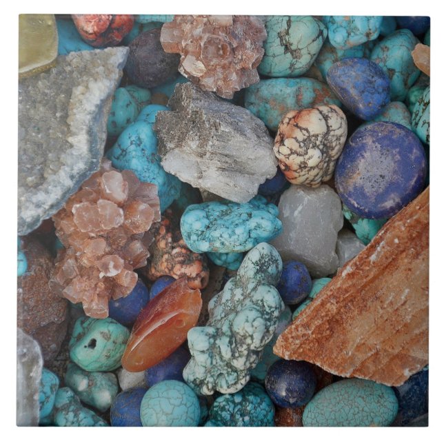 Carreau Gravier de pierre coloré texture naturelle (Devant)