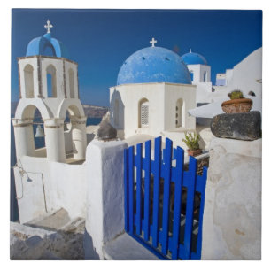 Carreau Grèce et île grecque de Santorini ville d'Oia 3
