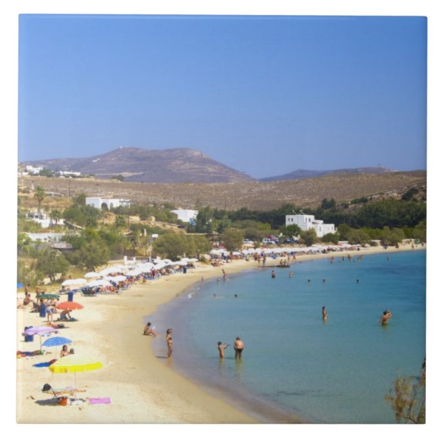 Carreau Grèce, île de Paros, Krios Beach vue d'en haut (Devant)