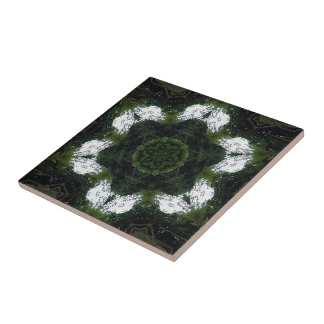 CARREAU GREEN ABSTRACT DRAWING. SAMER BRASIL 1 (Côté)