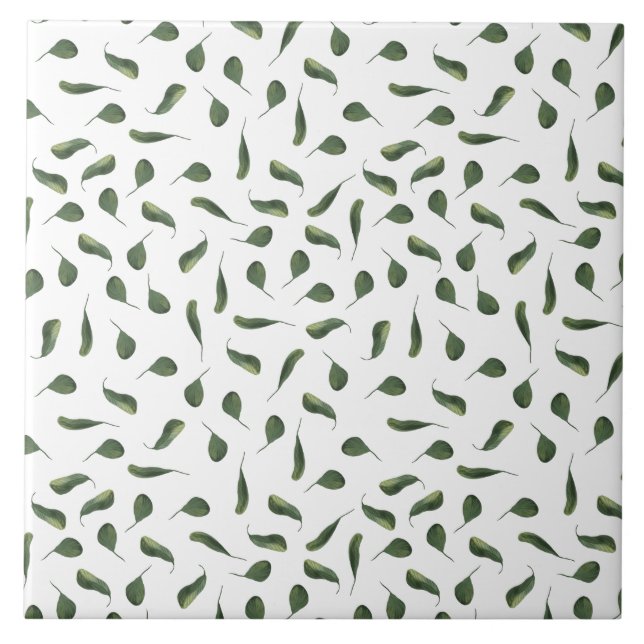 Carreau Green foliage leaf pattern (6 x 6) seamless (Devant)