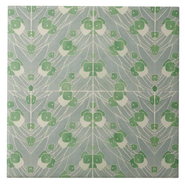 Carreau Green Geometry 1915 Hannah Borger Overbeck (Devant)
