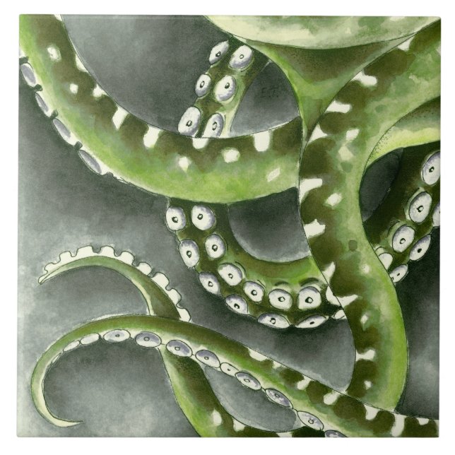 Carreau Green Grey Tentacles (Devant)