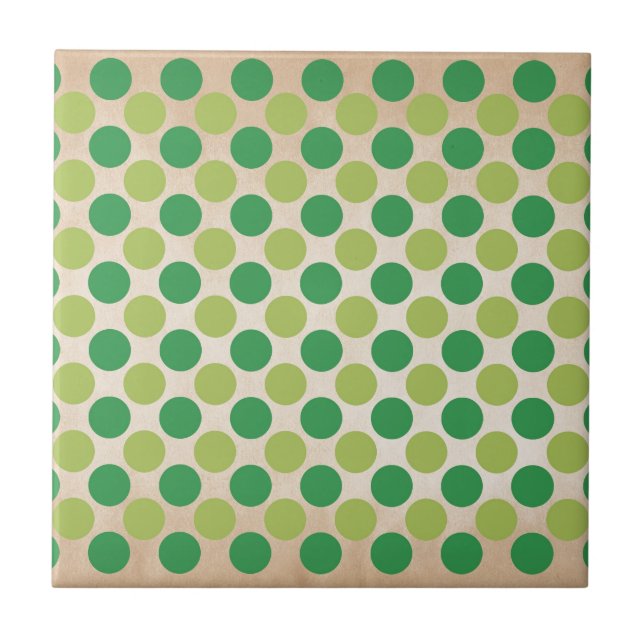 Carreau Green retro vintage circles pattern (Devant)