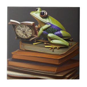 Carreau Grenouille et horloge Steampunk Carrelage en céram