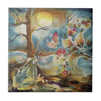 Carreau Grenouille par la peinture de soie d'eau