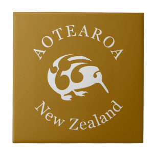 Carreau Grey Kiwi avec Koru, Aotearoa, Nouvelle-Zélande