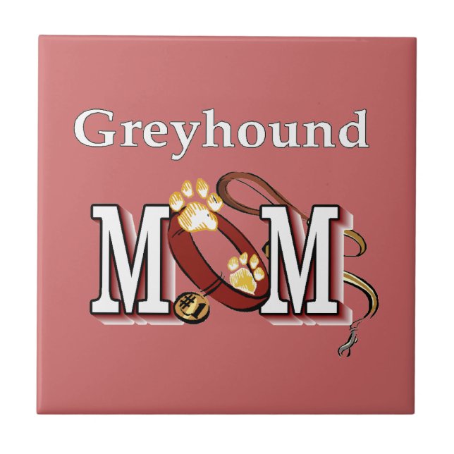 Carreau Greyhound Chien Maman Cadeaux (Devant)