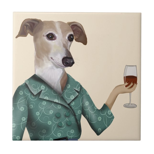 Carreau Greyhound Wine Snob (Devant)