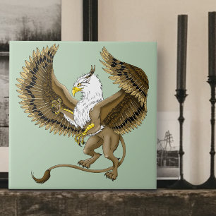Carreau Griffon Mythique Fantastique Brun Majestueux