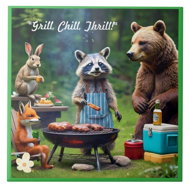 Carreau "Grill, Chill, Wild" (Devant)