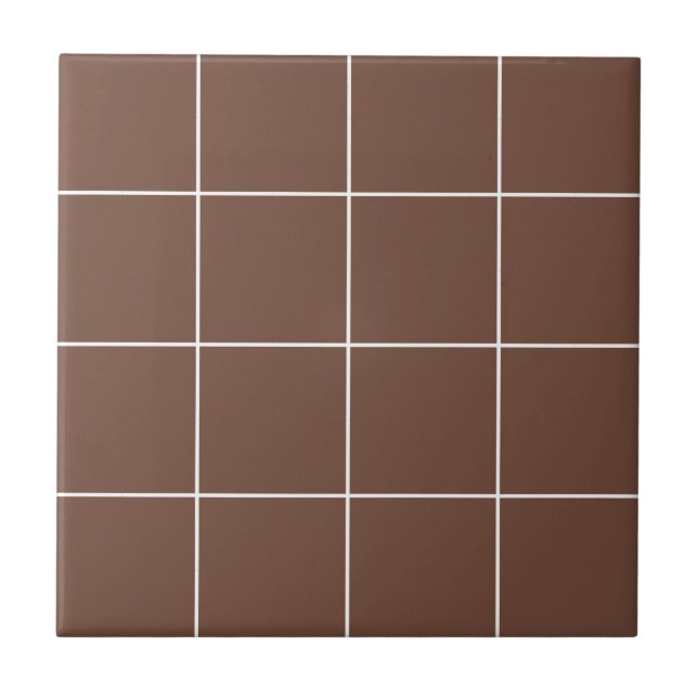 Carreau Grille Brown À damiers moderne simple élégant (Devant)