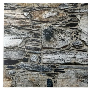 Carreau Grille céramique à motifs de pierre - Gris, Brown