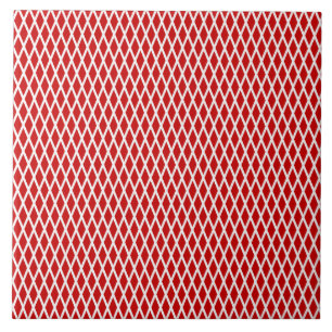 Carreau Grille diamant motif, moderne, simple, rouge, blan