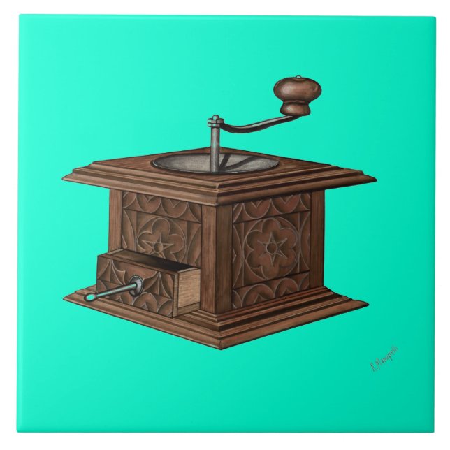 Carreau Grindeur café vintage (Devant)