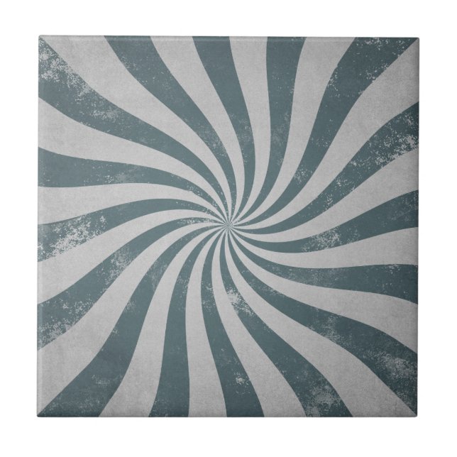 Carreau Gris antique Sunburst Distressed Lignes ondulées R (Devant)