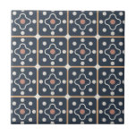 Carreau Gris de charbon Cercle Brown Accent géométrique<br><div class="desc">Cercle Boho et motif abstrait répété dans un gris fusain foncé avec des cercles brun et blanc. Pour vos projets de do-it-yourself, pour le backsplash de la cuisine, cheminée, carrelage entouré, carrelage de salle de bain, carrelage décoratif simple, ou dessous de verre. Faites preuve de créativité et trouvez une utilisation...</div>
