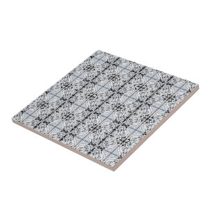Carreau Gris Noir Blanc Abstrait Motif Répétitif Courbe