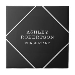 Carreau Gris Noir Professionnel Design tendance minimalist