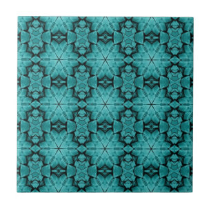 Carreau Gris turquoise aqua étoile géométrique mosaïque de
