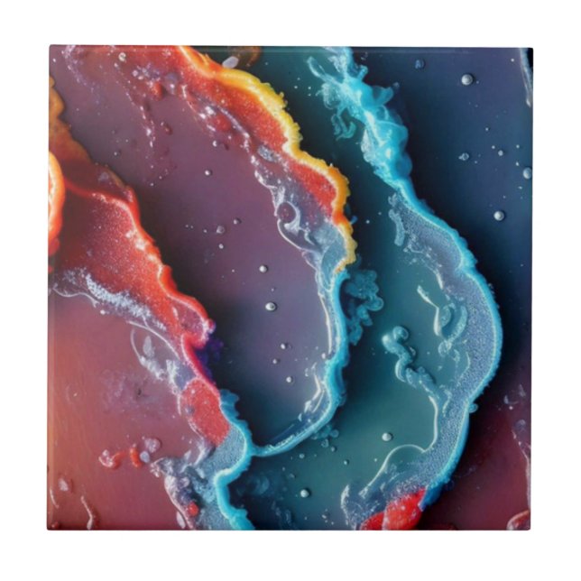 Carreau Gros plan de peinture colorée (Devant)