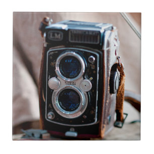 Carreau Gros plan d'un appareil photo ancien