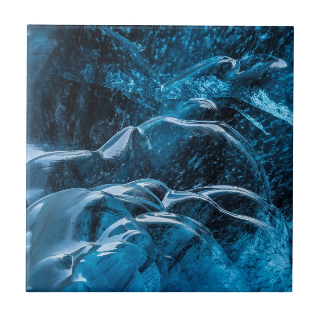 Carreau Gros plan sur des murs de glace bleue (Devant)
