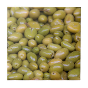 Carreau Gros plan sur des olives vertes