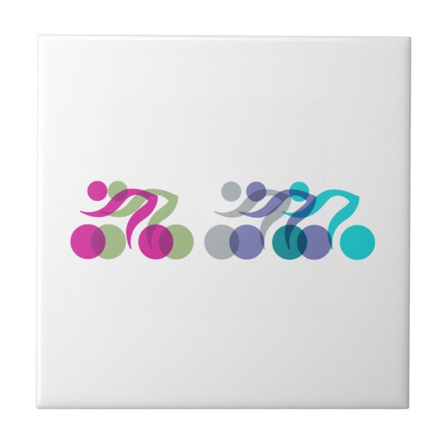 Carreau Groupe de cyclistes (Devant)