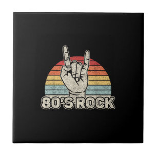 Carreau Groupe de Rock Rétro Vintage des Années 80