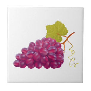 Carreau Groupe délicieux de raisins rouges