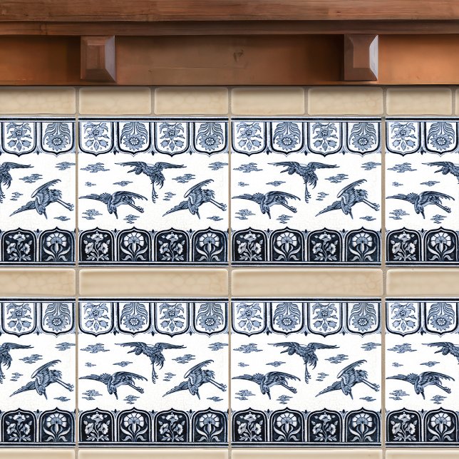 Carreau Grues en vol par Christopher Dresser Victorian (Créateur téléchargé)