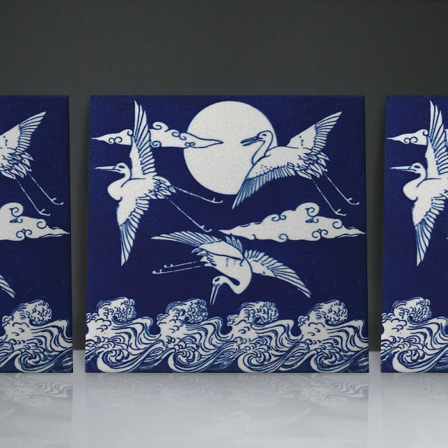 Carreau Grues volantes Christopher Dresser Art Nouveau (Créateur téléchargé)