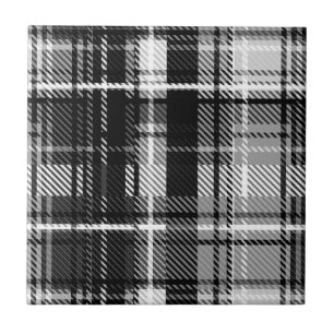 Carreau Grund Black Blanc Flannel Plaid Tartan Design