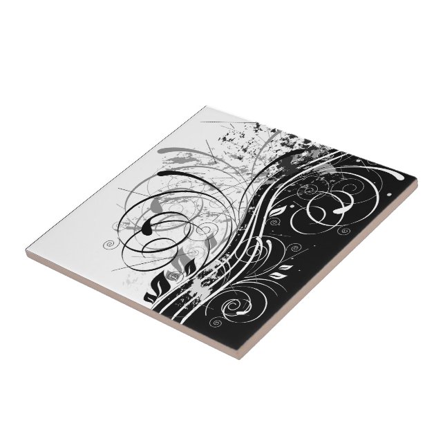 Carreau Grunge B&W (Côté)