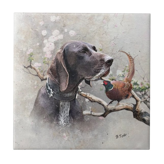 Carreau GSP Hunting Art – Precision, Passion, and Pheasant (Devant)