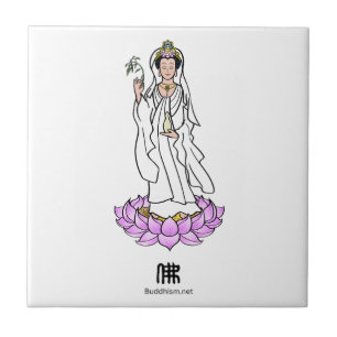 Carreau Guan Yin Bodhisattva sur Lotus