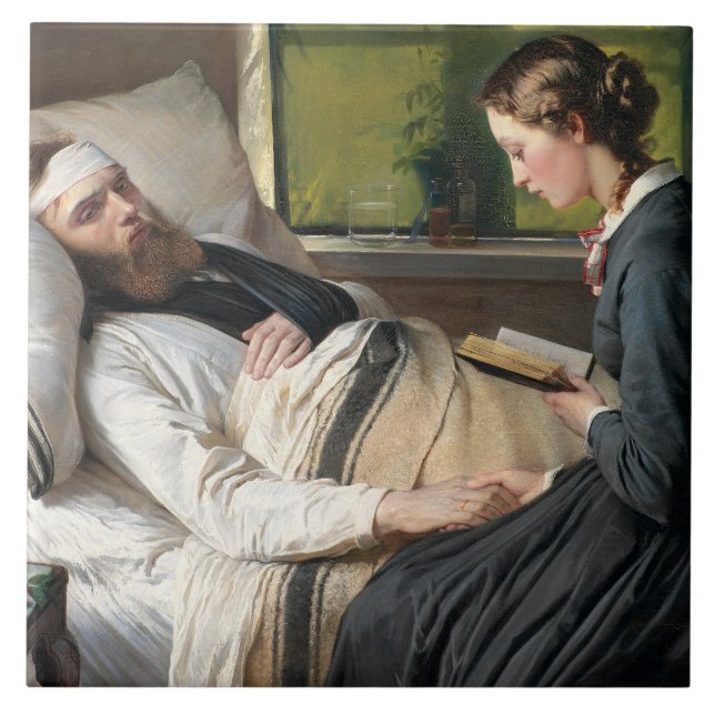 Carreau Guerrier blessé (par Elisabeth Jerichau-Baumann) (Devant)