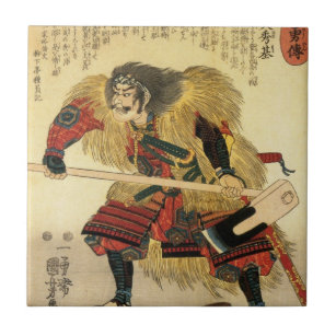 Carreau Guerrier samouraï traditionnel japonais