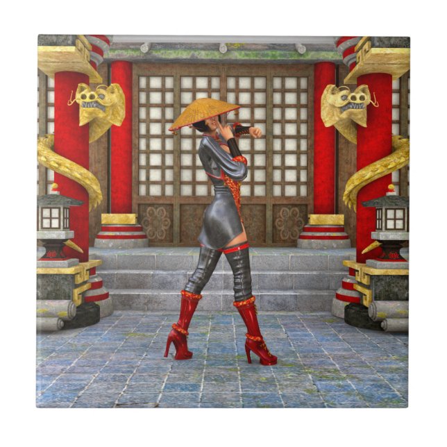 Carreau Guerrière asiatique (Devant)