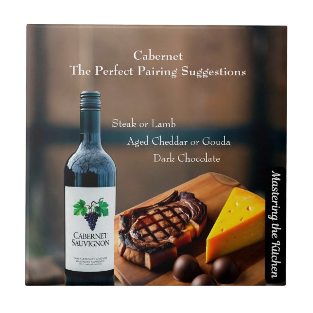 Carreau Guide d'Accord Mets et Vins Cabernet/Maîtriser la  (Devant)