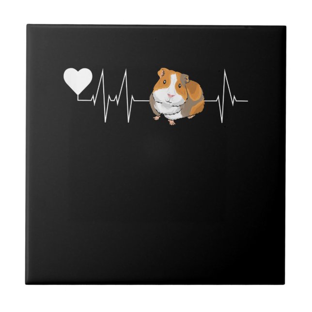 Carreau Guinée Cochon Coeur battement mignon Cavy Cadeau (Devant)
