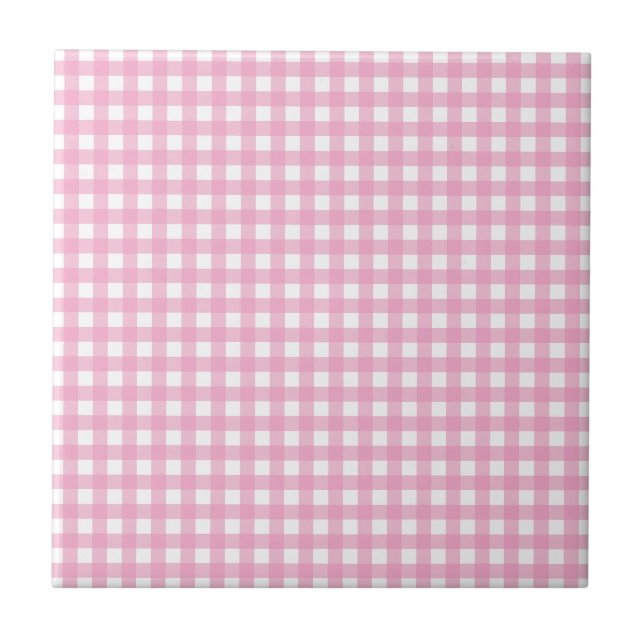 Carreau Guingan rose et blanc (Devant)