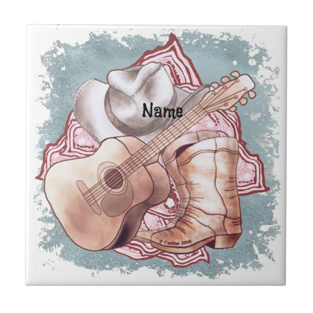 Carreau Guitare Country  (Devant)